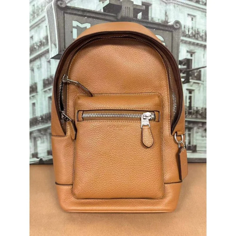 Coach 2540 West Pack Bag In Refine Pebble Leather - Picture 1 of 7